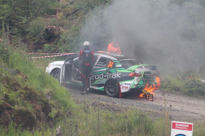 Fire ends Buckley’s Argyll Rally effort – Kerry Motorsport News