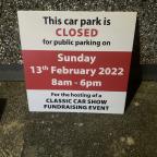 Spectator parking instructions for Sunday’s fundraising car show in Tralee – show full to capacity – there isn’t room for another Matchbox car!