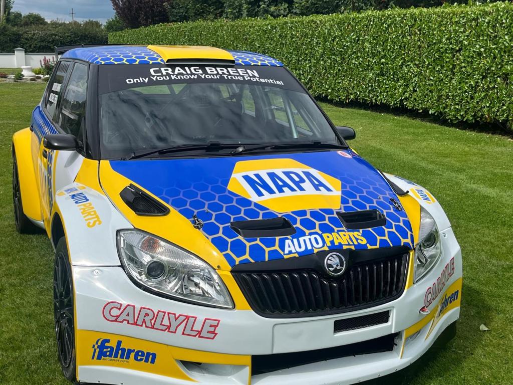 The Big Reveal  - Mike  Chen’s Skoda livery for Stonethrowers Rally